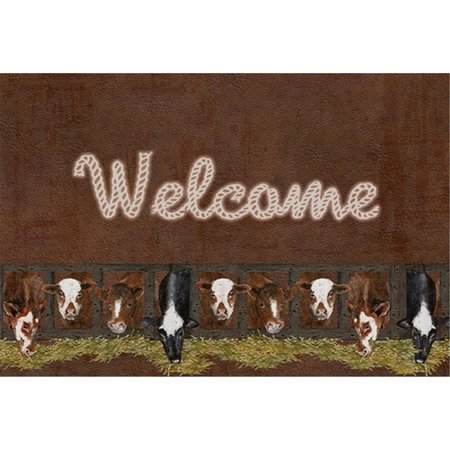 CAROLINES TREASURES Welcome Mat With Cows Fabric Placemat SB3058PLMT